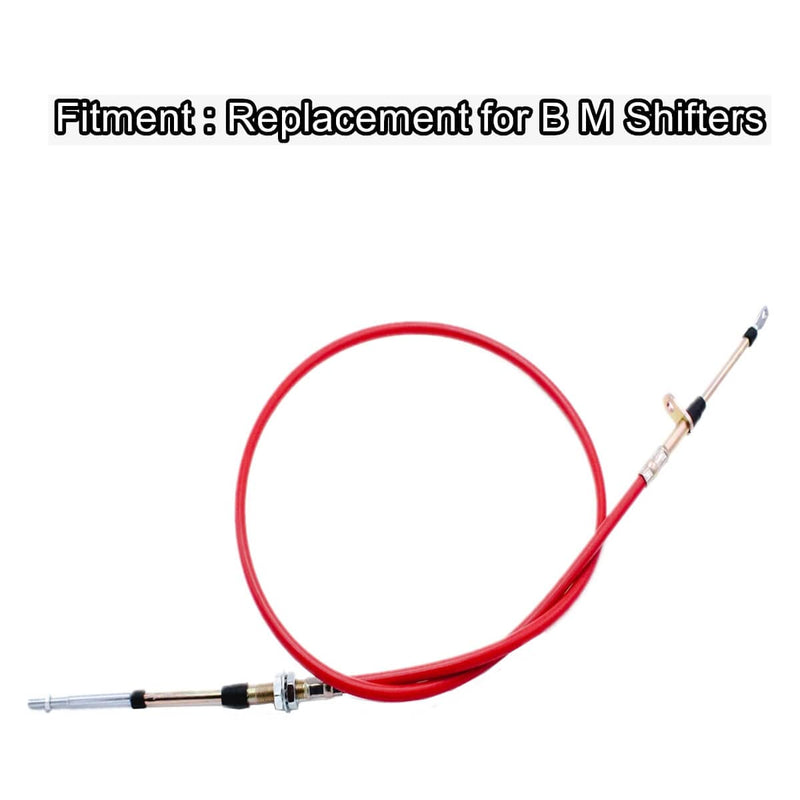 Automatic Transmission Shifter Cable 80833, Replacement for B&M Automotive Heavy Duty Performance Shifter Cable Eyelet End,5ft Long Af72-1002 BMM-80833 0.375" Outer Diameter Red red-80833