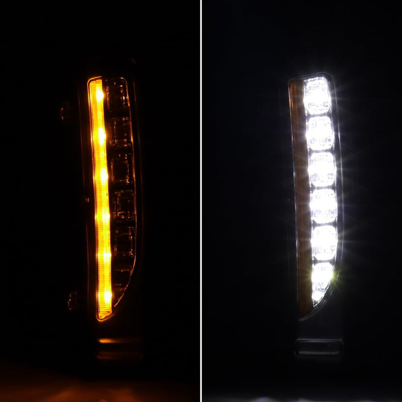 Astra Depot 2PCS LH & RH LED SUV Fog Lamp Light DRL Compatible for Ford Edge 2011-2014 Turn Signal Daytime Running Light
