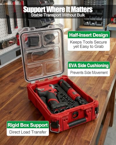 EVA Liner Fit for Milwaukee Packout Tool Box 48-22-8435 Insert