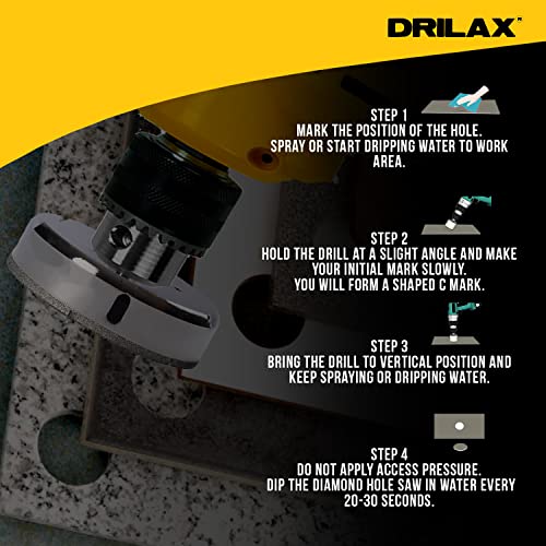 Drilax 5 7/8 in Diamond Hole Saw for Toilet Cutouts & Lighting 5-7/8 inch