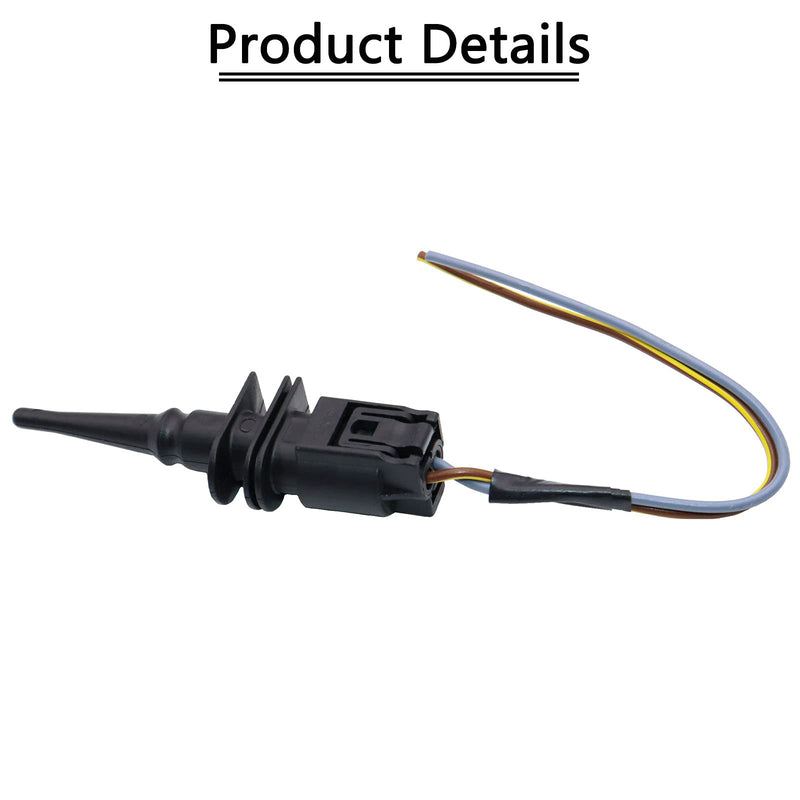 Outside Ambient Air Temperature Sensor & Connector Pigtail Plug 65816905133 65816905050 Compatible with BMW 128i 323i 325i 328i 330Ci 528i 530i 550i M3 M5 M6 X3 X5 X6 Z4 Z8 Mini Cooper