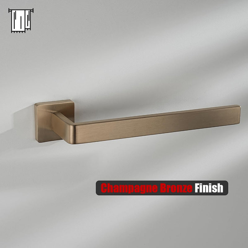 JQK Hand Towel Holder Towel Ring Champagne Bronze, 10.2 Inch 304 Stainless Steel Bathroom Hand Towel Bar Wall Mount, THH250L9-CB 9 Inch
