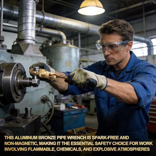 Hicarer 10'' Non-Sparking Pipe Wrench 10''