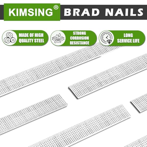 Kimsing 18 Gauge 1/2-Inch Brad Nails 5000 Pieces per Box
