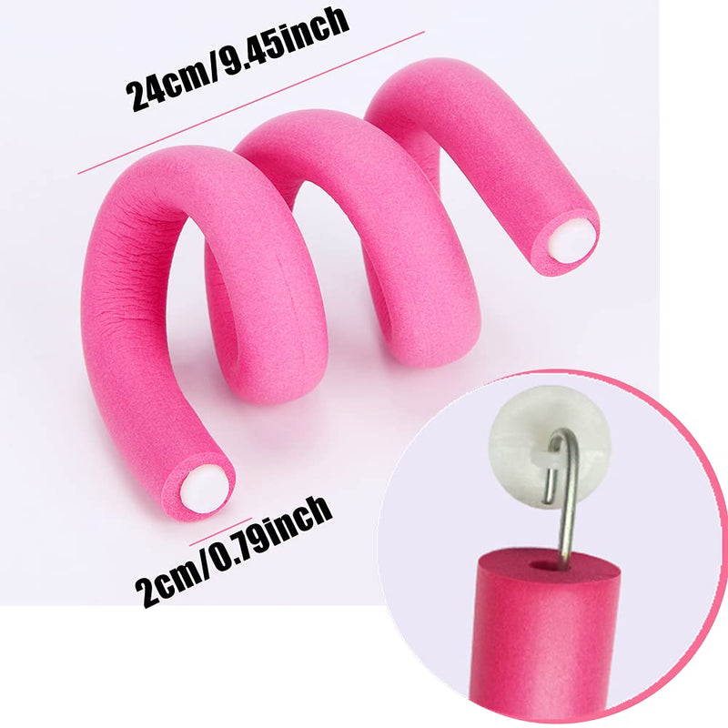 Foam Hair Rollers, 10Pcs Flexi Rods for Hair- Lightweight Heatless Curlers | Bendy Rollers, 360° Shaping, 9.5-Inch Length For Medium/Long Hair, Wet/Dry Use, Reusable, Random 1 Color Per Pack
