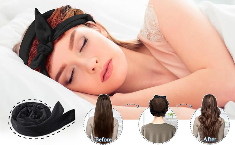 Curler Heatless Curls Set Curlers Overnight Curls Without Heat Thick Roll Overnight Heatless Curls Band Velvet DIY Curling Band Overnight Hair Curler for Medium Long Hair