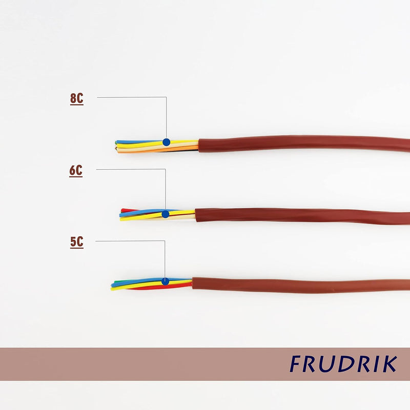 Thermostat Wire - Solid Copper 18 Gauge - CL2 - Power Circuit Cable (18/2Brown, 100ft) 18/2Brown