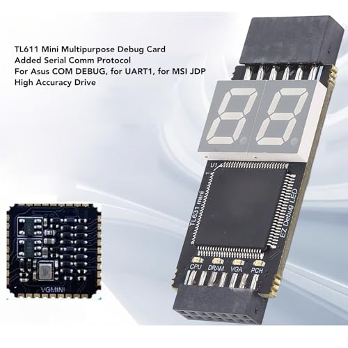 ViaGasaFamido TL631 Mini Motherboard Diagnostic Card PCI Debug Card Kit with LPC Port Tester for PC Computer Motherboard Analyzer Connection Cable Ribbon Cables