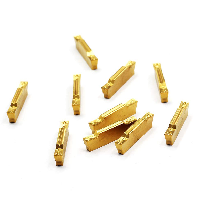 OSCARBIDE Carbide Grooving Inserts MGMN300,Multilayer Coated CNC Carbide Inserts Lathe Inserts Cutters for MGEHR/MGIVR Lathe Grooving Cut-Off Tool,10 Pieces/Set
