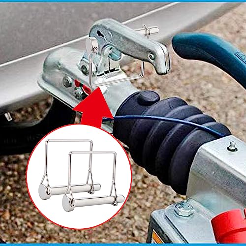 4 Pcs Full 316 SS Square Pto Pin, Safety Coupler Pin 3/8" x 2-3/4"(9.5mm x 70mm), Full Marine Grade 316 Stainless Steel Heavy Duty Shaft Locking Pin