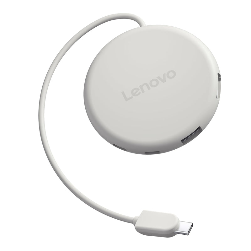 Lenovo Slim USB-C 3.2 Hub, 5-in-1 USB-C Hub with HDMI 2.1 (4K@60Hz), 10Gbps USB-C & USB-A Ports, 100W PD-in (65W Charging), Ultra-Thin Portable Dock with Cable Management for Laptop, Seashell