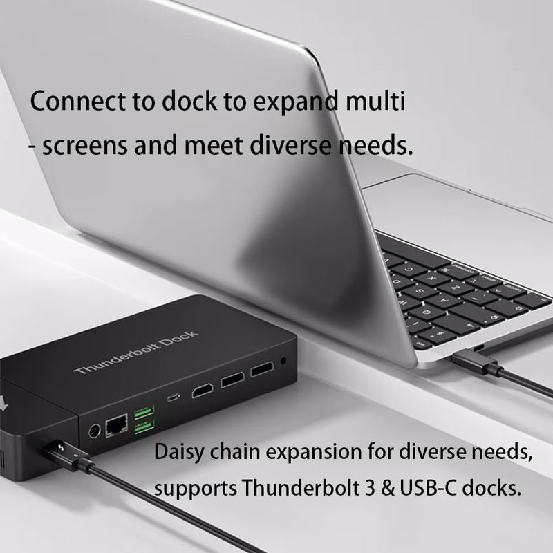 Thunderbolt 5 USB-C USBC Docking Station, Data Transfer & Monitor Cable | For Lenovo Thinkpad, Dell, CalDigit, UGREEN, Satechi, Microsoft, Satechi, Plugable, MacBook, Mac mini, Dell XPS, HP, Samsung
