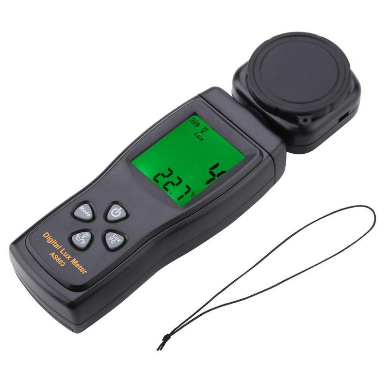 Digital LuxMeter Illuminometer Walfront SMART SENSOR AS803 Mini LCD Display 200000 LUX Handheld Luxmeter Light Meter -10~50℃