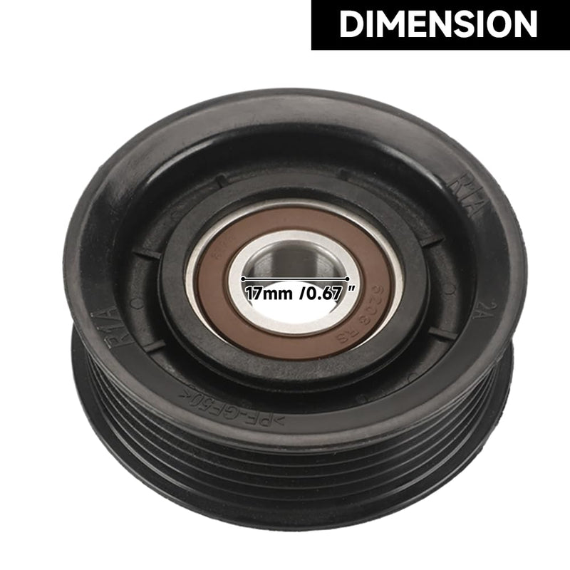 Drive Belt Idler Pulley Belt Tensioner Pulley - Compatible for Honda Civic 2012-2015 for Honda HR-V 2016-2020 for Acura ILX 2013-2015 - Replace Part 31190-R1A-A01