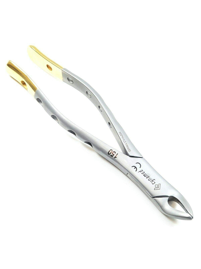 Premium German Dental Extracting Extraction Forceps #150#151#23 Gold Handle-Extraction Forceps Dental Instruments-Cynamed
