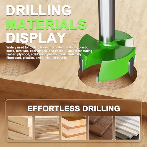 Forstner Drill Bit 4"(102mm), Triple Flute Tungsten Carbide Tipped (4" 102mm)