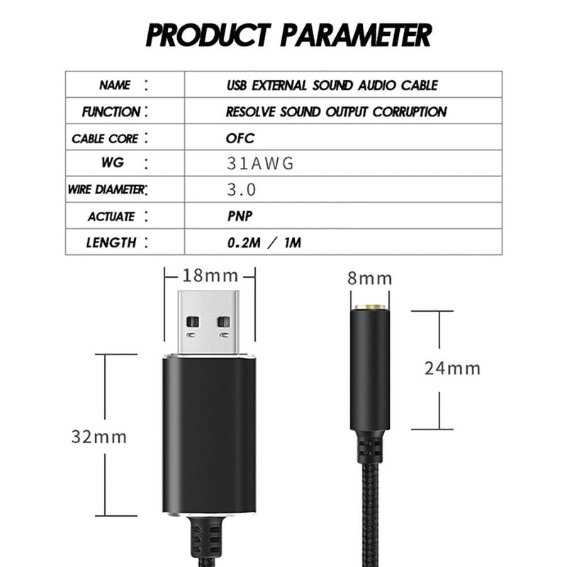 USB to 3.5mm Headphone and Microphone Jack Audio Adapter with 3.5mm Combo Aux Stereo Converter for Headset Mac PS4 PC Laptop Desktops External Sound Card Audio for Windows (100cm, Black) 100cm