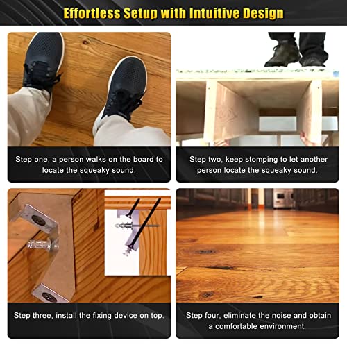 CNQLIS Squeaky Floor Repair Kit – with Holes, 12Pcs, Black, 5/8"+ Subfloor 5/8 inch 12