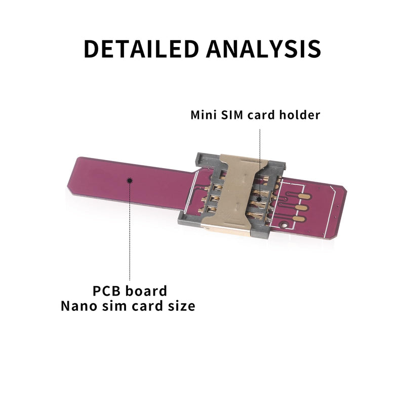 Nano Sim to Mini Sim Card Adapter Expander Test Board PCB Circuit Board Card Reader 2pcs