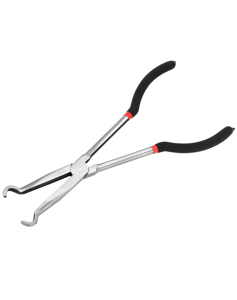 QWORK Car Spark Plug Wire Removal Pliers Tool, Sleeve Type Spark Plug Puller + Round Spark Plug Pliers, QS30577