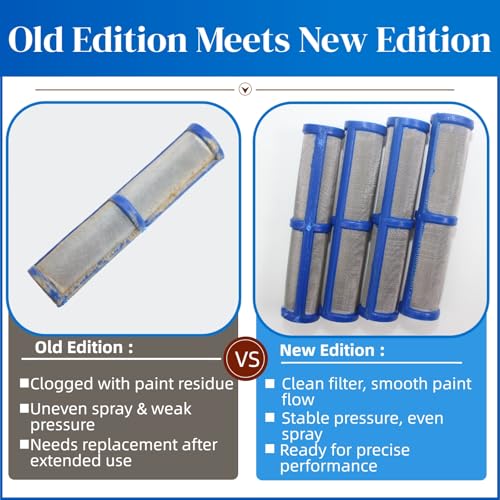 100 Mesh 246382 Pump Manifold Filter Value 8Pk Compatible with Graco blue-246382-100Mesh