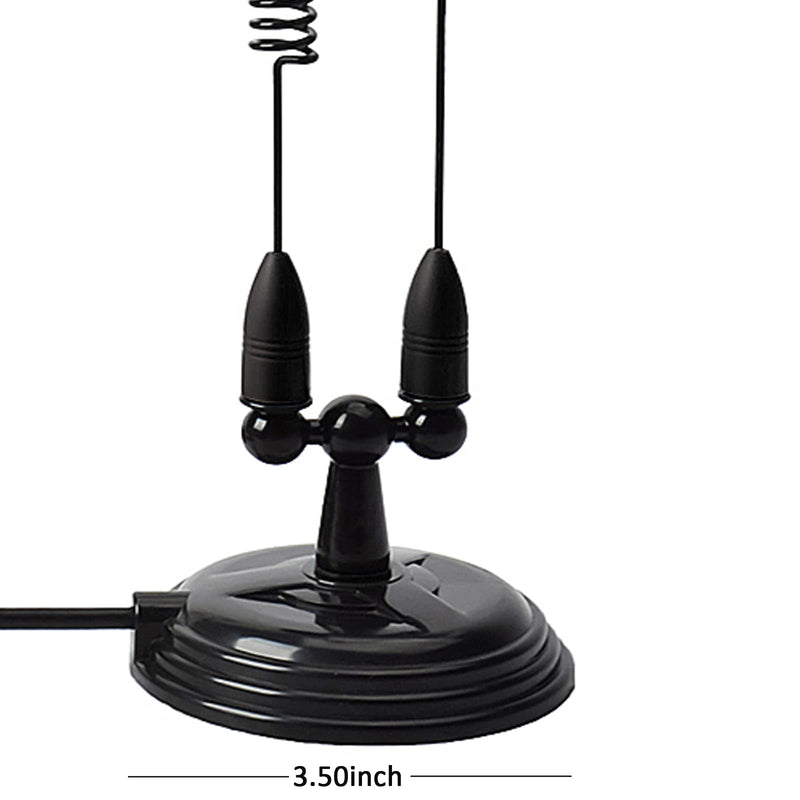 HYS Amateur Dual-Band VHF & UHF Magnet Base Antenna for 2m/70cm Motorola Mobile Ham Radios & Repeaters with 3.5inchs Magnetic Mount, W/13ft RG58 Cable PL-259 UHF Male Mag Mount (Black) Black