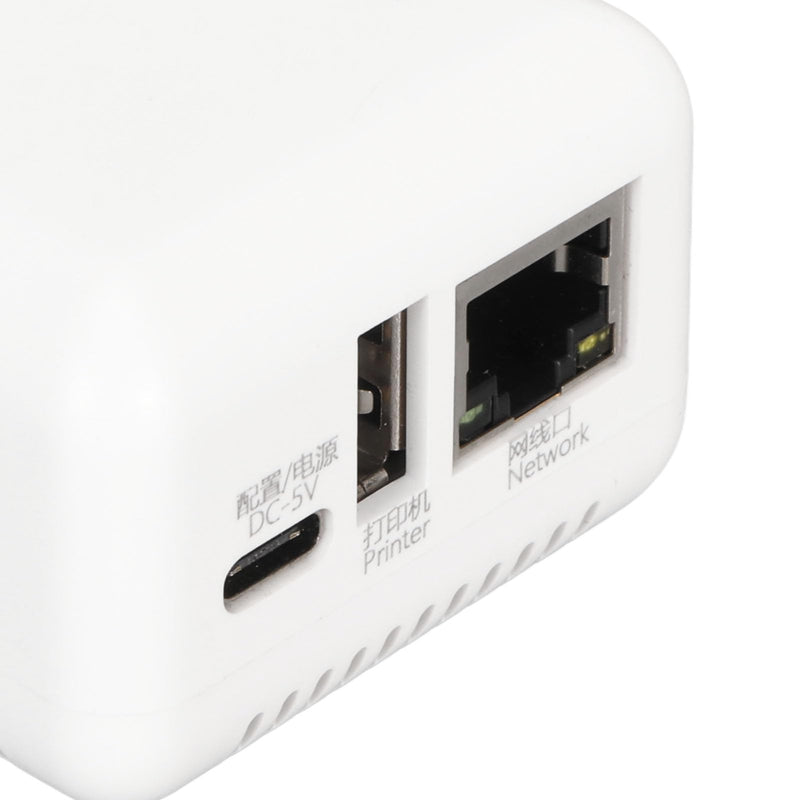 USB 2.0 Network Print Server, LAN Print Share Server for USB Printers Computer Print Server Adapter for or Later, for Android, for iOS (US Plug) US Plug