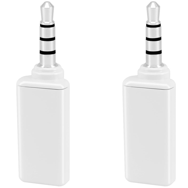 2 Pack USB C to 3.5mm Headphone Jack Adapter, Type C Female to 3.5mm Male Aux Audio Converter Digital DAC Adapter for Microphone Speaker Headset Car Stereo, Compatible with PC Laptop Tablet