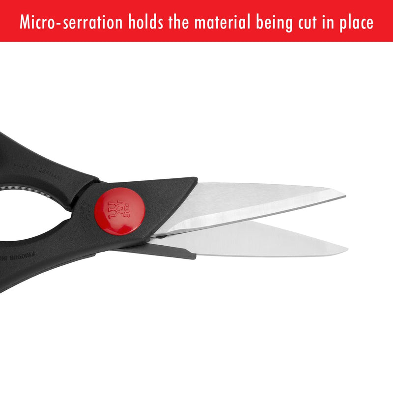 ZWILLING TWIN Kitchen Shears, Multi-Purpose, Heavy Duty, Stainless Steel Blades, Black