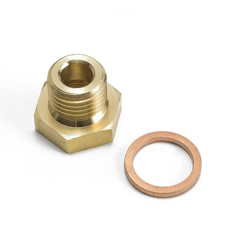 2PCS 1/8" NPT to M16x1.5 Male Pressure Temperature Gauge Sender Adapter With A Crush Washer