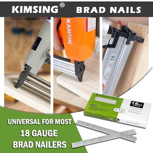 Kimsing 18 Gauge 1/2-Inch Brad Nails 5000 Pieces per Box