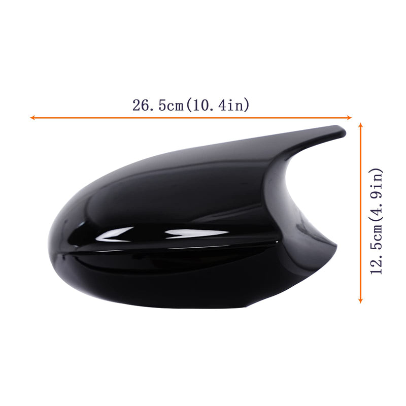 Door Side Mirror Covers Mirror caps for Cars Rear View Cap for 3-Series E90 E92 E93 Sedan Pre-LCI 2005-2007 (Glossy Black) Glossy Black