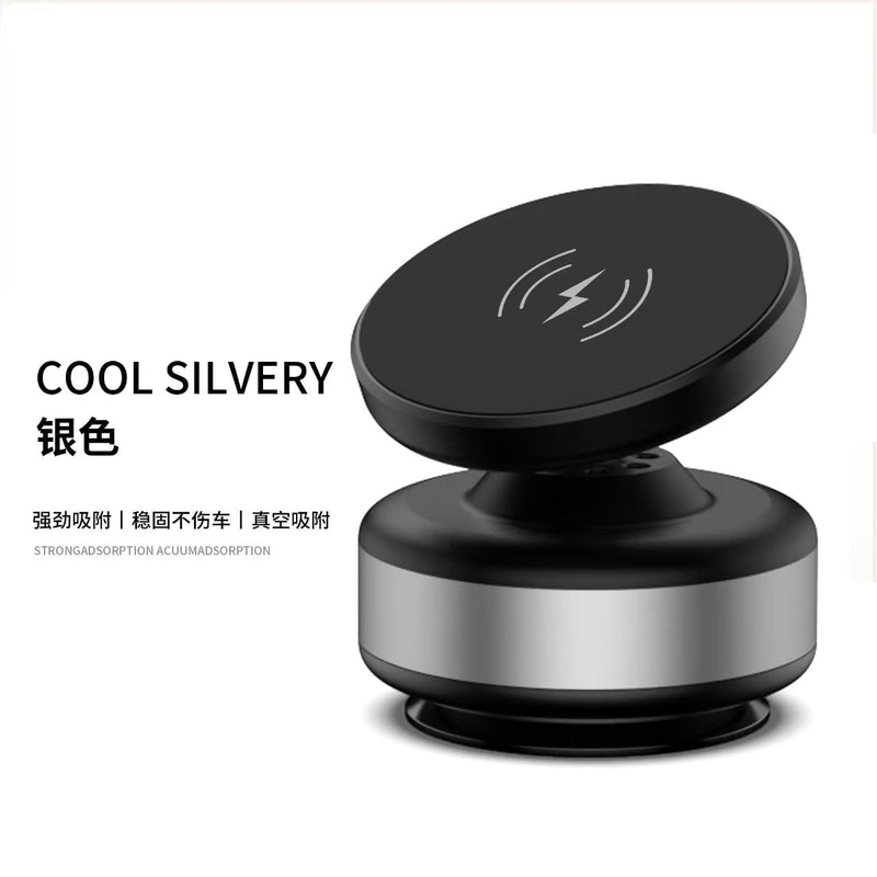 Boxgear 15W for MagSafe Wireless Charger Car Mount, 360° Adjustable N52 Magnetic Suction Phone Mount, Vacuum Phone Holder for Car Screen/Windshield/Smooth Surface, Compatible with iPhone (Style 1) Style 1