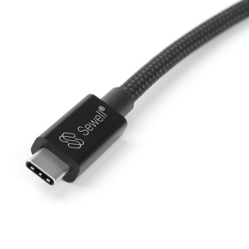 Sewell Thunderbolt 5 Cable [Intel Certified], 80Gbps/120Gbps Bandwidth Boost, 240W Charging, Dual 8K Displays, Braided 3.3 ft (1m) USB-C, Compatible with MacBook, USB4, and Thunderbolt 4/3 3.3 Feet