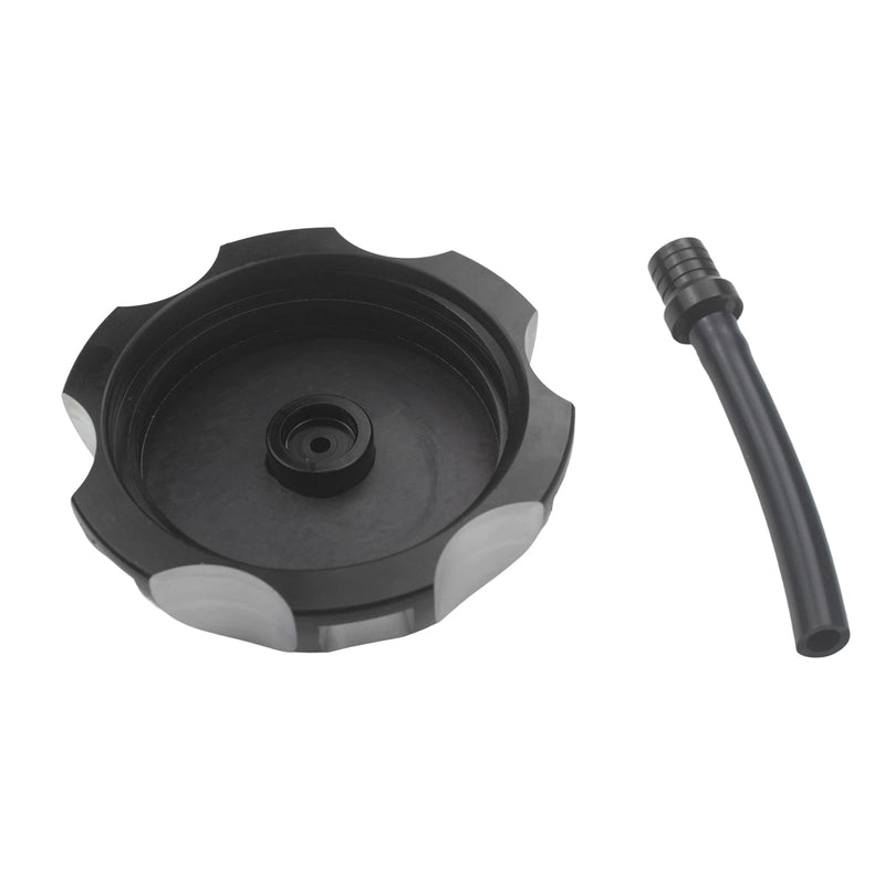 Motorcycle Gas Fuel Tank Cap Cover With Air Vent Hose for CRF250R CRF250X CRF450X CRF 250R 250X 450X TRX450R TRX 450R 400EX 2005-2010 Motor dirt pit Bike (Black) Black