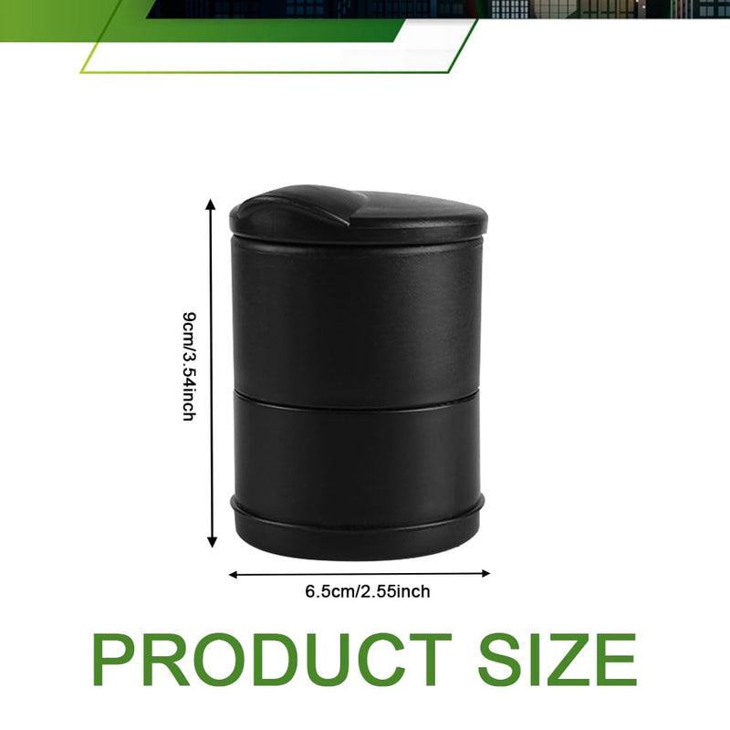 Car Ashtray with Lid, Smell Proof Windproof Detachable Auto Truck Ashtray, Smokeless Self-Extinguishing Cigarette Ashtray Cup Holder, Portable Mini Vehicle Trash Can Universal for Office, Home (1pcs) 1pcs