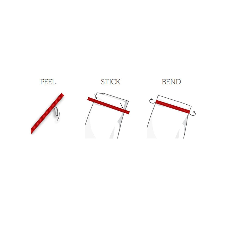 AwePackage Peel-and-Stick Tin Tie - 5-1/2 inch (Black, 500) Black