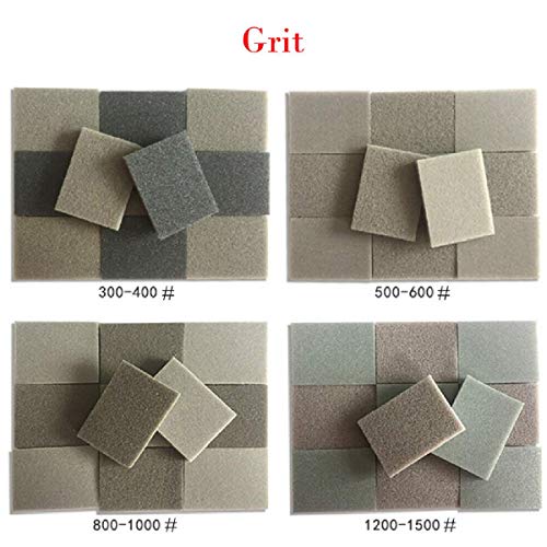 100 PCS 30mmx40mm Foam Sanding Sponge Sandpaper Abrasive Blocks Wet Dry Bodywork Foam Sanding Block 1200-1500 Grit 100