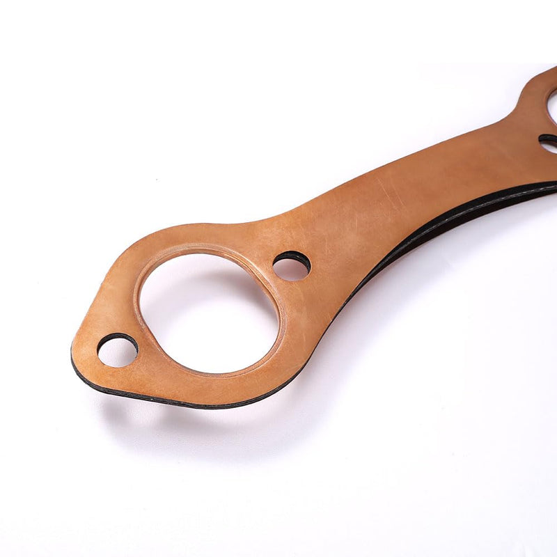 SBC Header Gaskets, Oval Port Copper Exhaust Manifold Gaskets Compatible with Chevy 262 283 327 350 383 400 Small Block, Reusable
