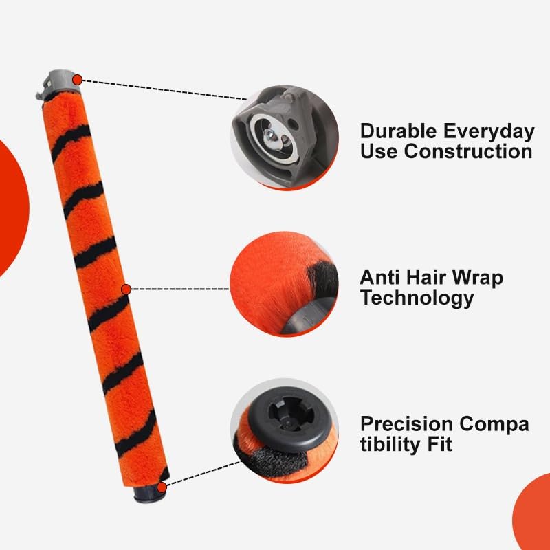 263mm Soft Brush Roller for Shark Vacuum Cleaners, Anti Hair Wrap Roller Brush Replacement Compatible with AZ910UK, AZ702UK, AZ950, NV702UKT, PZ1000, Lift Away DuoClean, Vacuums Accessory