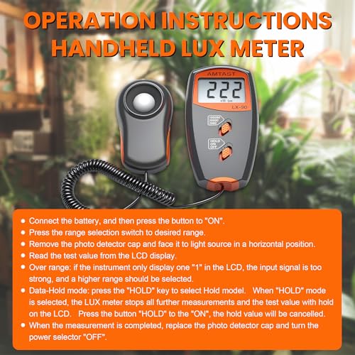 0-100000 Luxmeter Digital Lux Tester Portable Illuminance Meter