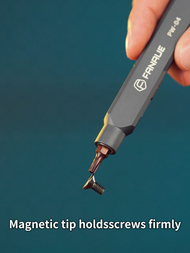 FANAUE Magnetic Screwdriver Set Durable EDC Portable Screwdriver with Side Storage for Electronics Repair DIY Compact Pocket Screwdriver