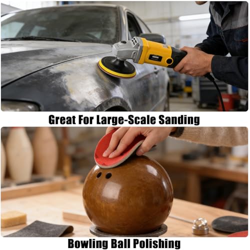 MAXMAN Foam Sanding Pads, 5" Bowling Sanding Pads, 2000 Grit for Auto 5 inch