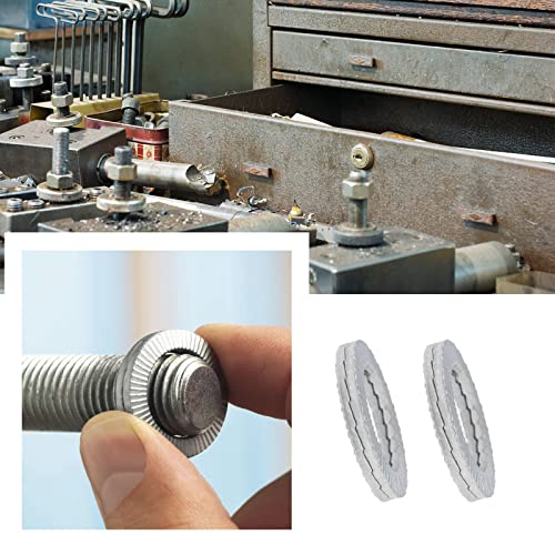 30 Pair Lock Washer Wedge Lock Washers Manganese Steel M8/M10/M12/M16/M20 Shakeproof Quick Speed Locking Washer Anti-Loose Washer Assortment Kit