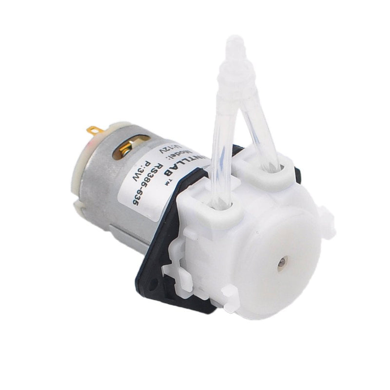 INTLLAB 4pcs/Pack 12V DC DIY Peristaltic Liquid Pump Dosing Pump for Aquarium Lab Analytical, Flow Rate 5~100 mL/min 5~100mL/min (Pack of 4)