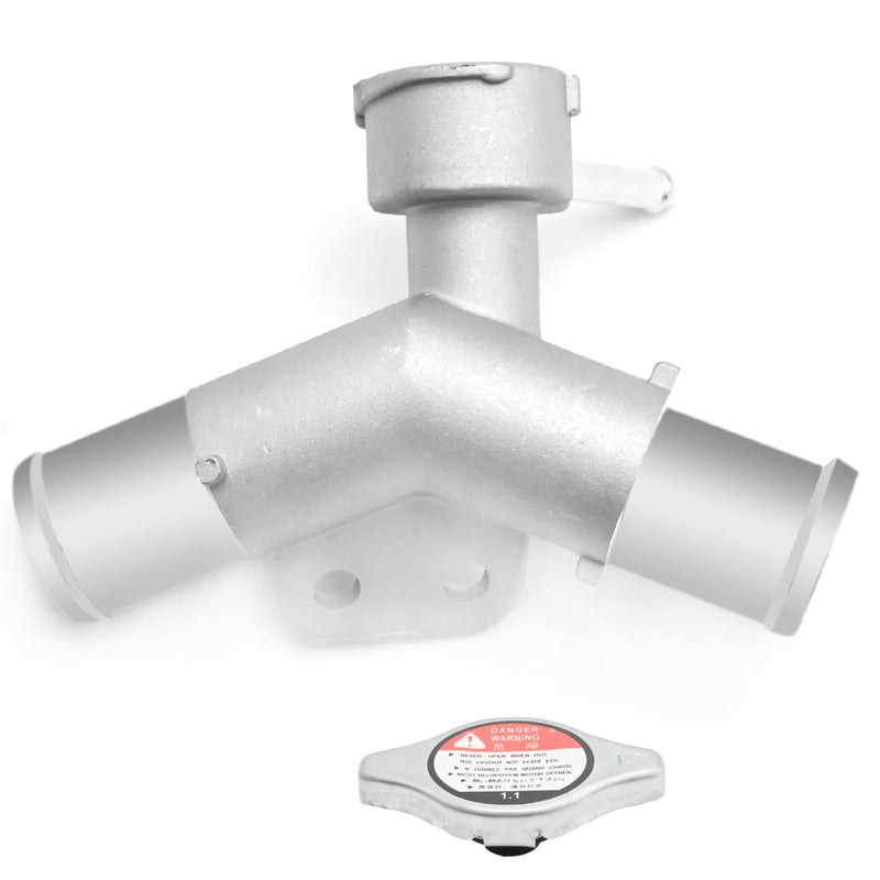 Aluminium Engine Radiator Filler Neck with Sealed Cap, Replacement for Toyota Yaris 2007-2018 1 Set, Replace# 1650221080