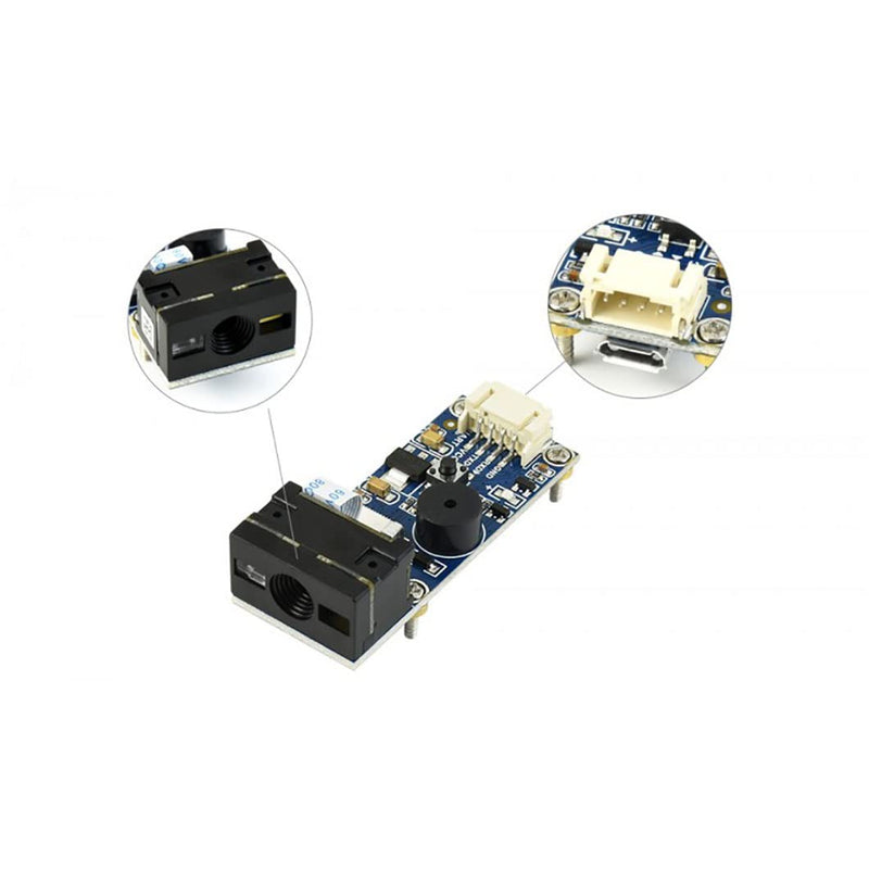 Barcode Scanner Module 1D/2D Codes Reader Kit Read Barcode, QR Code etc Onboard Micro USB and UART Serial Port Woks in The Dark