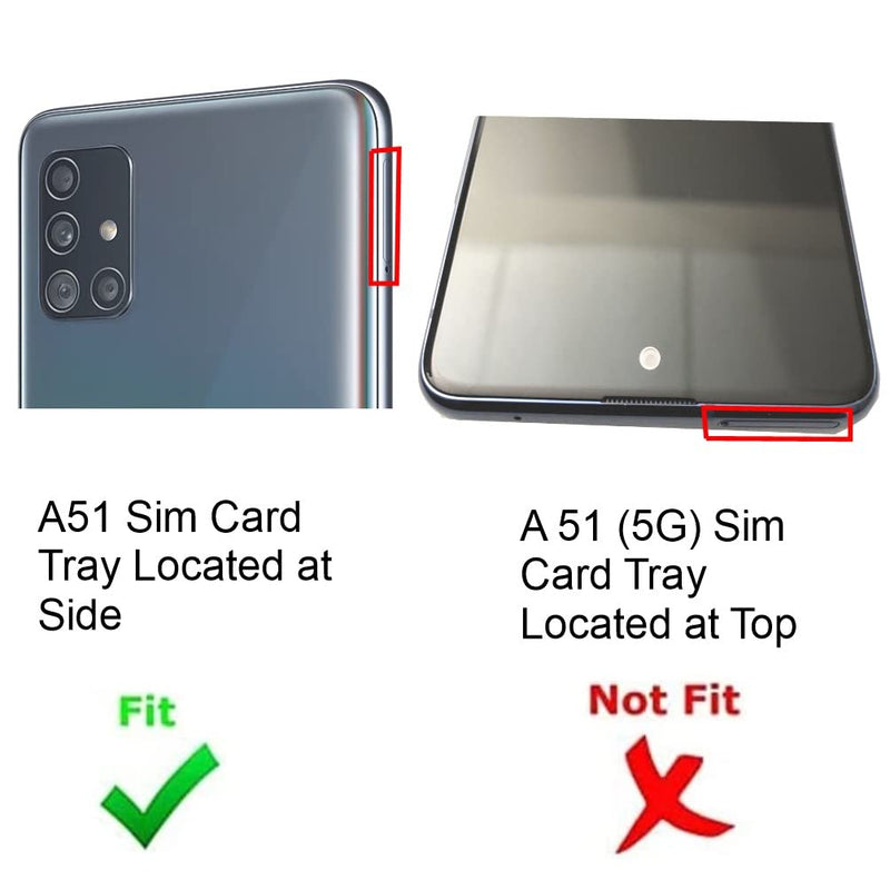 Replacement Sim Card Tray for Samsung Galaxy A51 (4G) SM-A515U A515U A515U1 Black