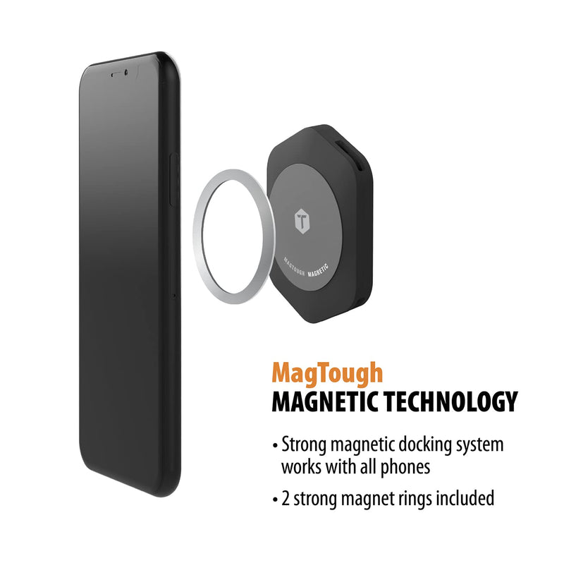 MagTough Magnetic Boom Phone Mount – Adjustable 13.3” Extension Arm, Expandable Cupholder Base | Universal Compatibility with iPhone & Android | Secure Hold on Rough Roads