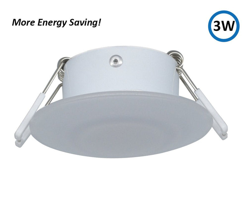 Facon 3 Inch 12V LED RV Puck Light, DLFST3-008/RVR3H-MH34, 3400K Full Aluminum Recessed Mount Down Light, 12Volts Interior Light for RV Motor-Homes Camper Caravan Trailer Boat 3400K Warm White Light